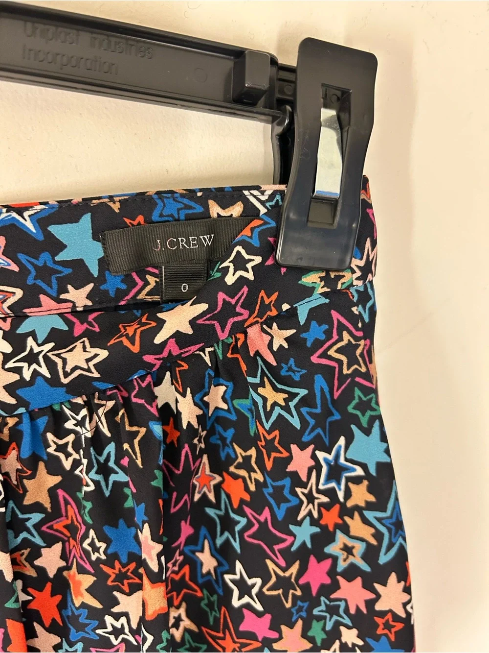 J. Crew tiered Skirt with Multicolor Star Print